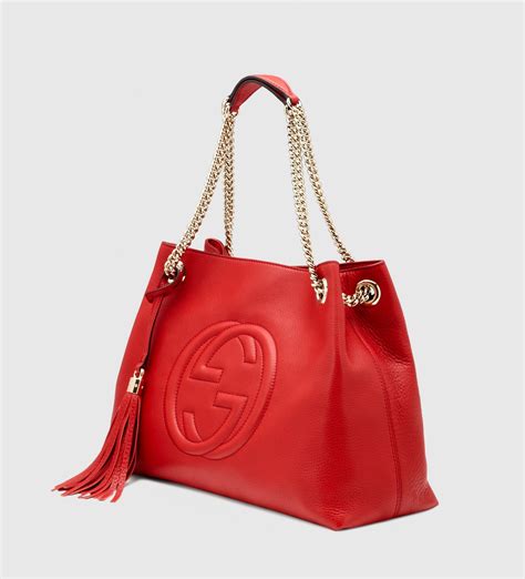 gucci suede bag red|gucci handbag red leather.